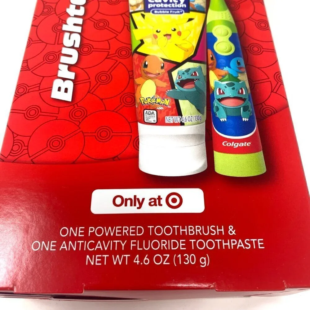 Colgate Kids Pokémon Target Exclusive Gift Set Battery Toothbrush Toothpaste
